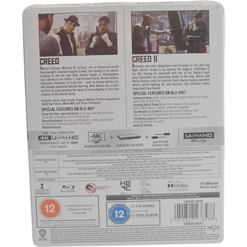 Creed / Creed II SteelBook 2 Films 4K Ultra HD + Blu-ray Limited Edition Zone B - Picture 3 of 12