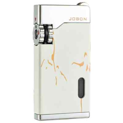 JOBON Outdoor Windproof Metal Lighter 2 Torch Blue Flame Turbo Pressure Jet Ciga