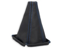 SCHALTMANSCHETTE FUR NISSAN PRIMERA P11 1996-2002 SCHALTSACK LEDER NAHT BLAU