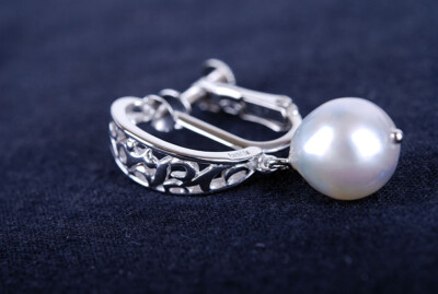 IRIS-SPIRA Japanese Akoya Pearl Silver Pierced Earrings 2 Pearls