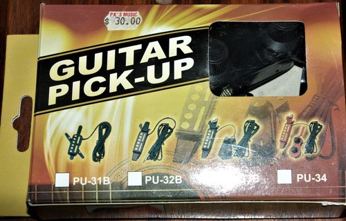Acoustic Guitar Pickup PU-33B New, Black, FREE POSTAGE - Picture 4 of 4