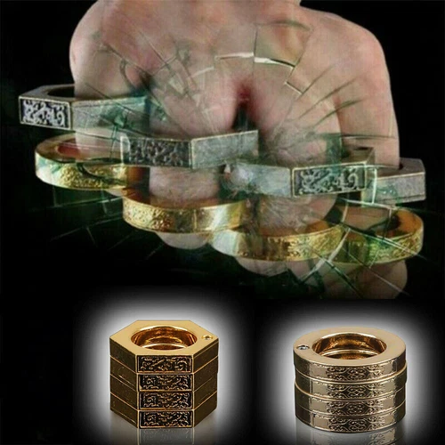 4 Piezas Anillos de Protección de Autodefensa Finger Breaker Herramienta de Rescate de Emergencia - Imagen 1 de 18