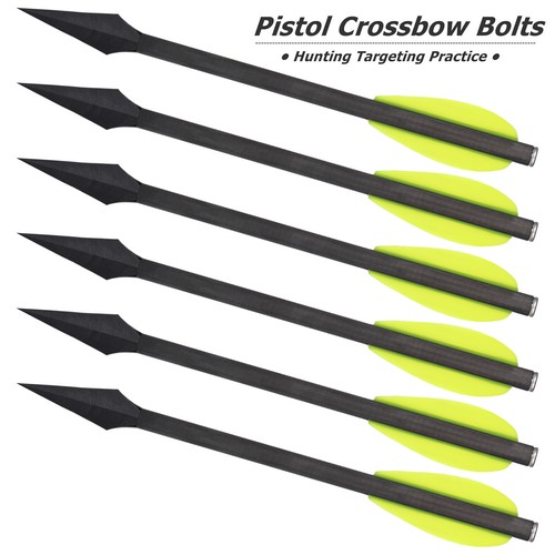 Ballesta de 6,3" pernos de carbono flechas puntas de caza ballesta de pistola pernos de ballesta X6 - Imagen 10 de 20