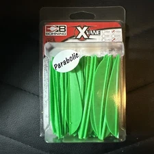 100 Pack Bohning X Vane 3" Parabolic  Cut Vanes green