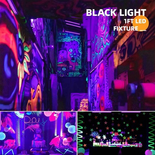 4PCS/LOT UV-Röhre Komplettset T8 120CM 36W Slim Schwarzlichtröhre Blacklight DE - Bild 4 von 17