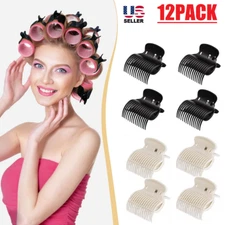 12× Hot Roller Clips for Hair Curler Claw Clip Replacement Hair Section Styling