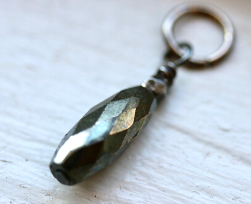 VINTAGE LOT jewelry STERLING bird in flight BROOCH +FACETED pyrite BEAD pendant - Picture 11 of 12