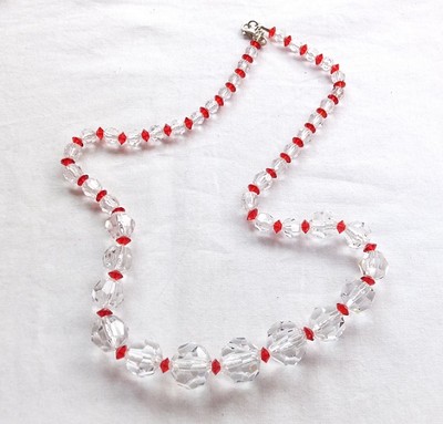 Ancien Collier En Verre De Murano, Tons Marron, Vintage Années 80