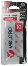 Velcro Industrial Strength Strong 4" x 2" strips. 2 strips White 90200 NEW