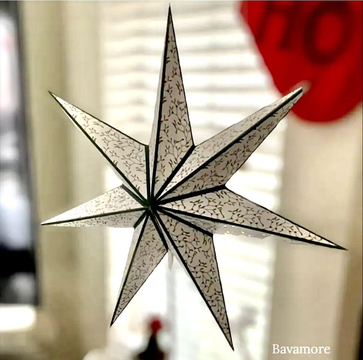IKEA STRÅLA Lamp shade, Star, Christmas leaf gold/dot pattern 28