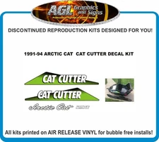 1991 - 1994  ARCTIC CAT  CAT CUTTER  Replacement Decal Kit  graphics stickers