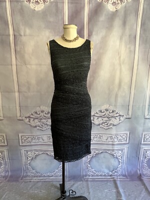 black vegan leather dress Emily McCarthy Vegan Leather Hampton Mini Dress M
