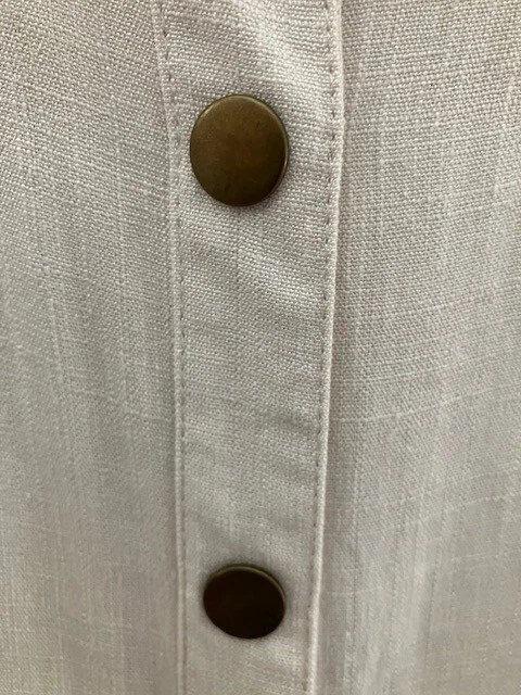 Ark & Co. Women's Juniors Dress Size S Linen Look Tan Open Back - Image 4 of 4