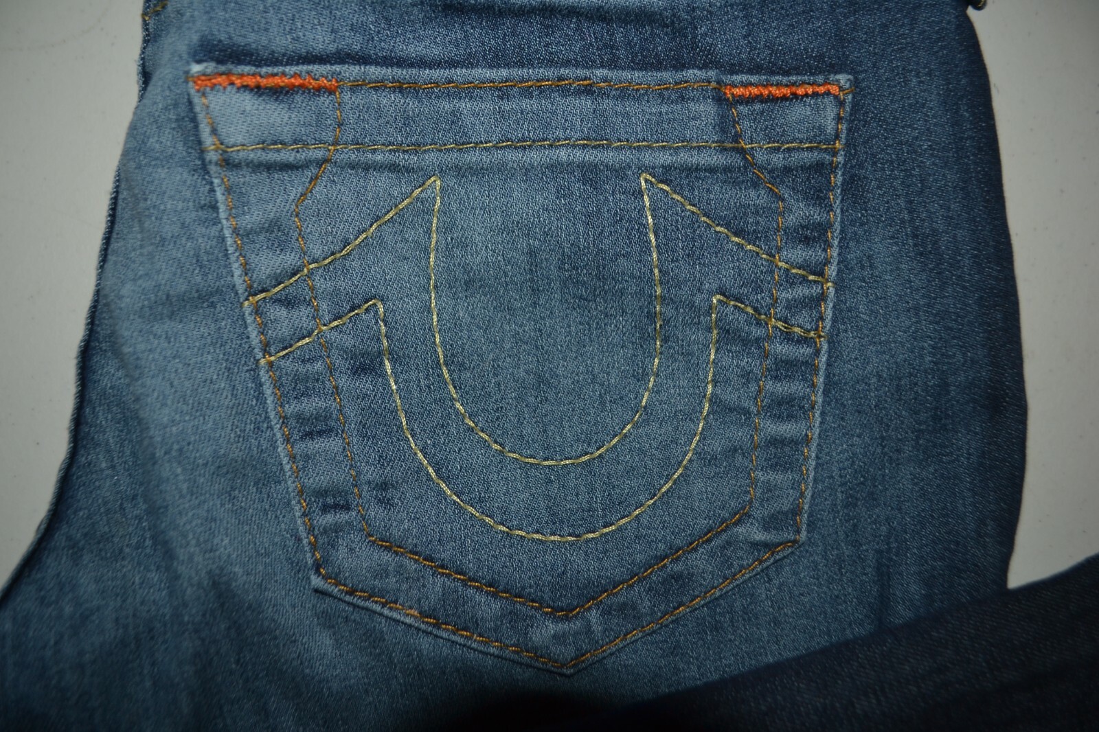 True Religion Women's Skinny No Pocket Flaps Dark Blue Denim Jeans Sz 26x34 thumbnail 2