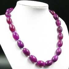 Lavendelquarz-Kette Halkette Oliven Damen Collier Schmuck Edelstein Bailysbeads®