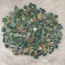 Sea Foam Green Porcelain Hand-cut Tiles, 200 1/4 x 1/4 To 1 X 3/4