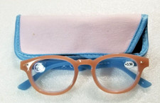 Womens Reading Glasses Fabric Case Blue Block...