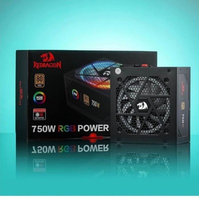 Power Supply 750 Watt, 80+ Gold Certified, Fully Modular RGB Power Supply, ATX 1