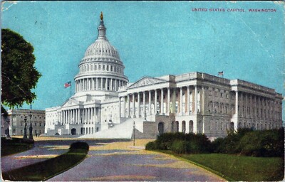 United States Capitol Washington Postcard Olcott N.Y to N.Y 1909 Posted