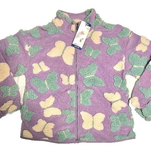 NWT LUCKY BRAND Youth Shearling Full Zip Pastel  Lilac Size L (14/16) - Picture 2 of 7