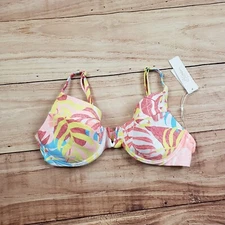 NEW B.Swim Bikini Top Womens D Pink Blue Swimsuit Underwired Padded Ladies
