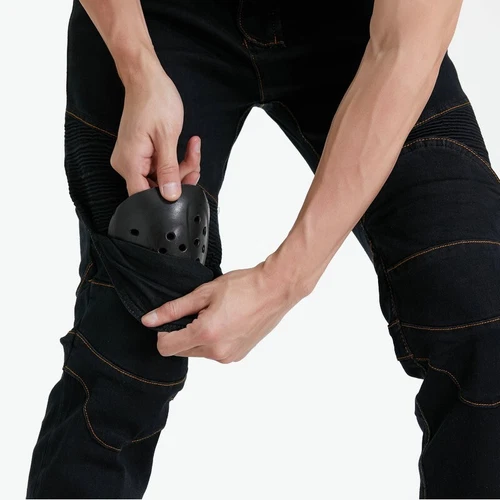 Men Motorcycle Jeans Motorbike Casual Stretch Skinny Slim Fit Pants With Armors- - Picture 14 of 18