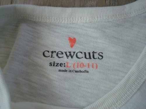 Crewcuts Girls Size L 10-11 Flower Embroidery Pocket T-Shirt Short Sleeve White - Picture 4 of 7