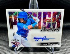 Jeremy Rodriguez Auto 1/1 2024 Leaf Vivid Orange Laser Power Brokers Mets