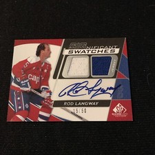 2008-09 SP Game Used Rod Langway SIGnificant Dual Jersey Auto #15/50 Capitals