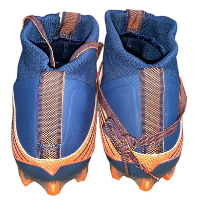 orange and blue youth football cleats