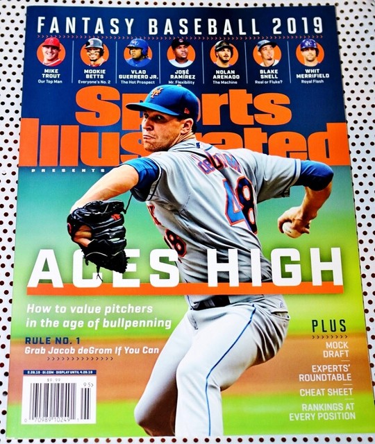 Sports Illustrated Fantasy Baseball 2019 Magazine Aces High Jacob DeGrom 4/26/19 eBay