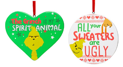 How the Grinch Stole Christmas Ornament Bundle, Spirit Animal and Ugly Sweater