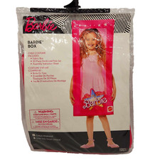 Barbie Box Halloween Costume Child Size Girls 4 Pink Party Dress Up NEW
