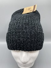 Classic Fashion Soft Knit Faux Fur Lined Cuff Knit Beanie Cap Hat Charcoal Grey