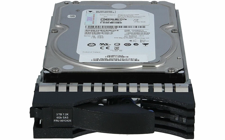 IBM 00MJ127 3TB 00Y2425 00Y2473 SAS 3.5" 6G 7.2K HARD DRIVE HDD FOR V3500 V3700 - Image 3 of 4