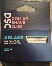 Dollar Shave Club 4-Blade Razor Cartridge Refills 4 Ct Each NEW. DAMAGED BOX