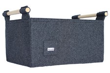 Premium Kaminkorb Filz Holzkorb Brennholzkorb Ofenkorb Kaminholzkorb dunkel XL