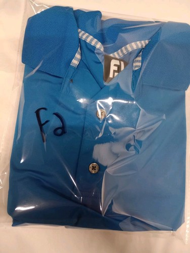 Footjoy Men Large Polo Shirt Stretch Golf Lightweight Blue Solid FJ - Picture 8 of 8