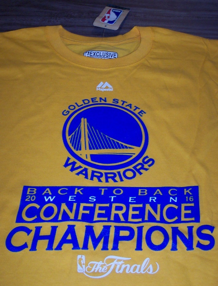GOLDEN STATE WARRIORS BACK TO BACK NBA FINALS T-Shirt MENS 2XL XXL NEW w/  TAG