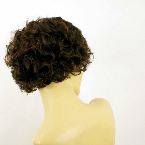 short wig for women curly chocolate copper wick ref MATHILDE 6h30 PERUK - Picture 6 of 8