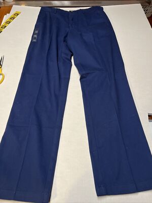 Croft & Barrow Classic Fit Khaki Men s 32x34 Easy Care with Stretch Pants Blue