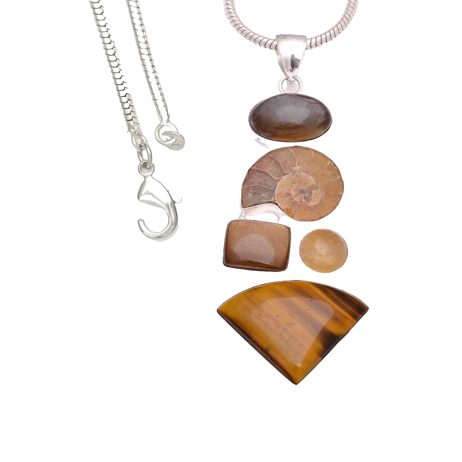 Ojo De Tigre Cadena Collares y colgantes hechos a mano