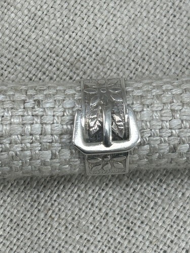 Anello fascia fibbia cintura argento sterling CPS VINTAGE anni 70 misura M 925 - Foto 2 di 13