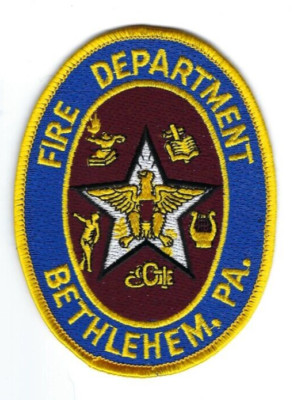 Bethlehem (Northampton & Lehigh County) Pennsylvania PA Fire Dept patch - NEW!