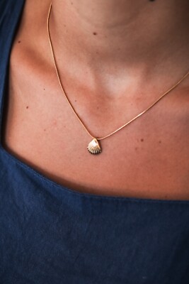 Gold Shell Necklace, Necklace For Women, Beach Ocean Shell Necklace,
