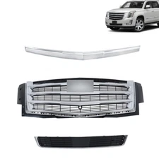 For Cadillac Escalade 2015-2020 Chrome Front Grille + Hood Molding Trim New