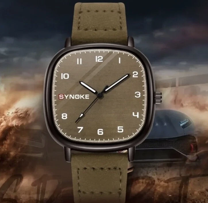 ✅ Swiss Mens Slim Sport Watch Wrist Military Analog Army Quartz Leather Strap UK - Image 4 of 4