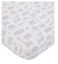 Carter's Modern Jungle Pals Fitted Crib Sheet in GreyT4103178