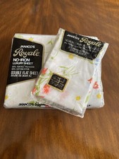 Vintage Royale Double Flat Sheet W/ Set of 2 Standard Pillowcases by Janacos