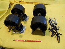 4" CASTOR SET for TOOL BOX or SHOP CART warehouse 2 swivel with brakes & 2 fixed
